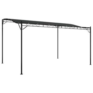 vidaXL Baldakin antrasitt 4x3 m 180 g/m&sup2; stoff og st&aring;l