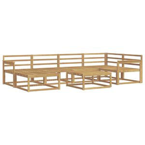 vidaXL Utend&oslash;rs sofa-sett 7 pcs Hvit Solid akasietre