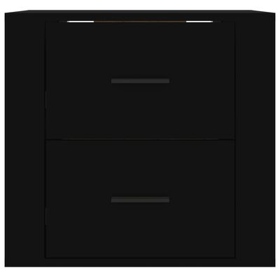 vidaXL Veggmontert nattbord svart 50x36x47 cm