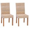vidaXL Spisestuestol GENDT 2 stk. Kubu rotting og solid mahogni tre