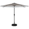 vidaXL Hageparasol med LED-lamper og fot 300 x 300 cm Polyester
