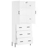vidaXL Highboard hvit 69,5x34x180 cm konstruert tre
