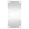 vidaXL Veggspeil med LED-lys 30x60 cm glass rektangel