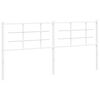 vidaXL Utskiftbar sengegavl i metall hvit 180 cm