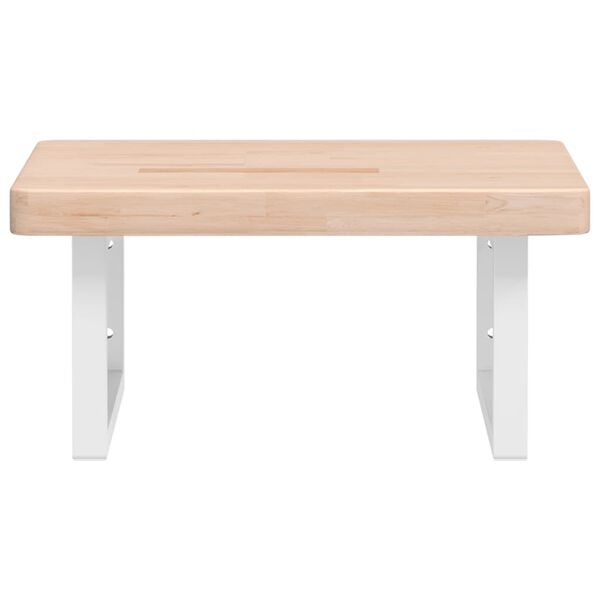 vidaXL Servanthylle veggmontert stål og heltre eik