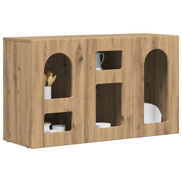 vidaXL Serviesskap Artisan Eik 100 x 35 x 59 cm Konstruert tre