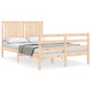 vidaXL Sengeramme med hodegavl 120x200 cm heltre