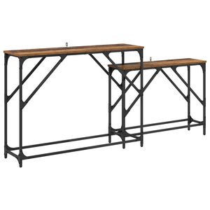 vidaXL Konsollbord 2 stk. Gamle tre 100 x 28 x 75 cm Konstruert tre