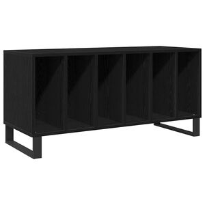 vidaXL Plateskap Svart Eik 100 x 38 x 48 cm Konstruert tre