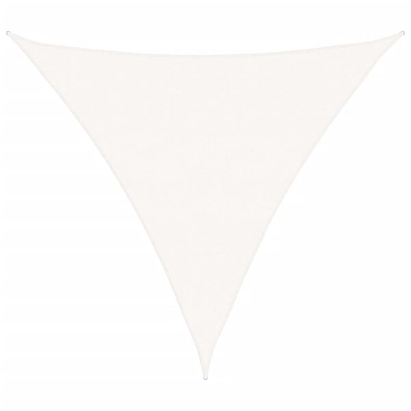 vidaXL Solseil HDPE trekantet 5x5x5 m hvit