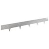 vidaXL Gjerdekant 10 pcs 100 x 12 cm St&aring;l S&oslash;lv