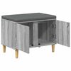vidaXL Gangbenk med pute med lagring Gr&aring; Sonoma 60 x 38 x 46 cm