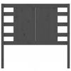 vidaXL Sengegavl grå 96x4x100 cm heltre furu