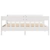vidaXL Sengeramme med madrass hvit 200x200 cm heltre furu