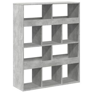 vidaXL Romdeler betonggr&aring; 100x33x125,5 cm konstruert tre