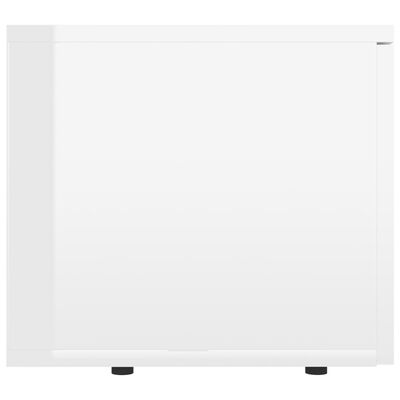 vidaXL TV-benk høyglans hvit 80x34x30 cm sponplate