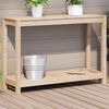 vidaXL Pottebord med hylle 108x35x75 cm heltre furu