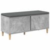 vidaXL Gangbenk BetongGr&aring; 100 x 38 x 46 cm Konstruert treverk og stoff