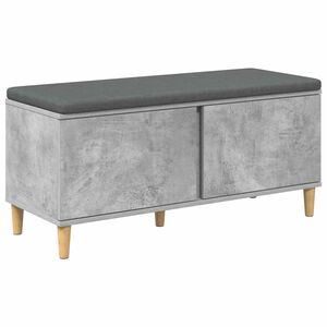 vidaXL Gangbenk BetongGr&aring; 100 x 38 x 46 cm Konstruert treverk og stoff