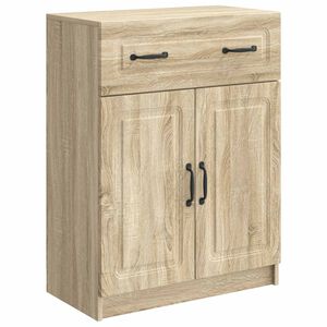 vidaXL Serviesskap Sonoma eik 66 x 34,5 x 87 cm Konstruert tre