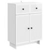 vidaXL Serviesskap H&oslash;gglans hvit 66 x 34,5 x 90 cm Konstruert tre