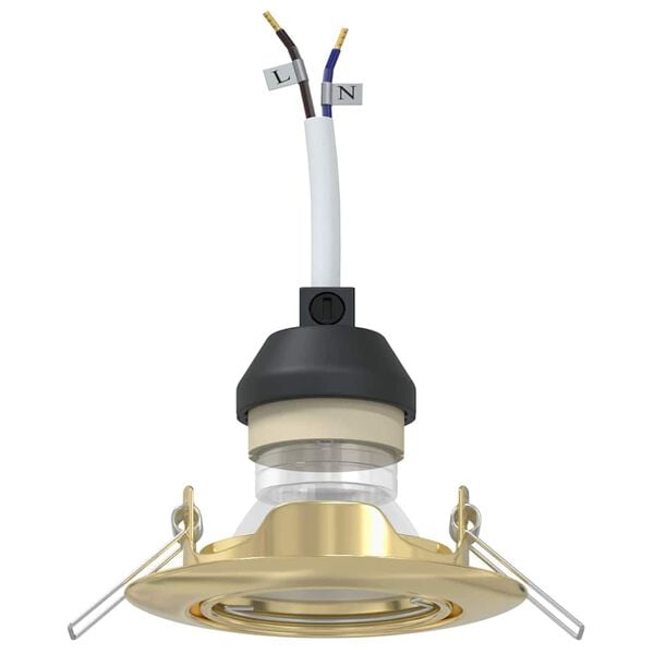 vidaXL Spotlight 6 pcs Gull 9 x 9 x 2.5 cm Metall