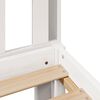vidaXL Seng med bokhylle uten madrass hvit 140x190 cm heltre furu