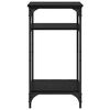 vidaXL Sidetabell med hylle Svart Eik 40 x 30 x 75 cm Konstruert tre