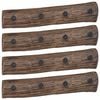 vidaXL Kleshenger Brun 50 x 8 x 12 cm Massiv Reclaim Tre