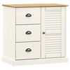 vidaXL Skjenk med skuffer VIGO 78x40x75 cm hvit heltre furu