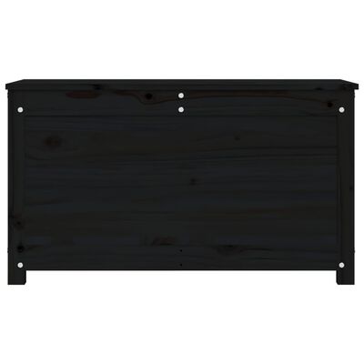 vidaXL Putekasse svart 80x40x45,5 cm heltre furu