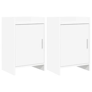 vidaXL Nattbord 2 stk. Hvit 40 x 30 x 60 cm Konstruert tre