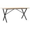 vidaXL Spisebord X-ramme 160x80x75,5 cm heltre furu og st&aring;l