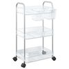 vidaXL Oppbevaringsvogn 3-lags gjennomsiktig 37x28x68 cm akryl