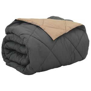 vidaXL Full &aring;r dyne Antrasitt og Taupe 200 x 200 cm Mikrofiber