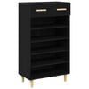 vidaXL Sko Skap 60 x 35 x 105 cm Konstruert tre Svart eik