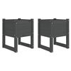 vidaXL Plantekasser 2 stk gr&aring; 40x40x52,5 cm heltre furu