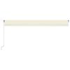 vidaXL Manuell uttrekkbar markise 600x350 cm kremhvit