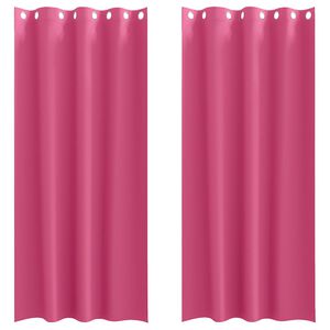 vidaXL M&oslash;rkleggende Gardiner med Ringer 2 stk. Lys Rosa 245 x 140 cm