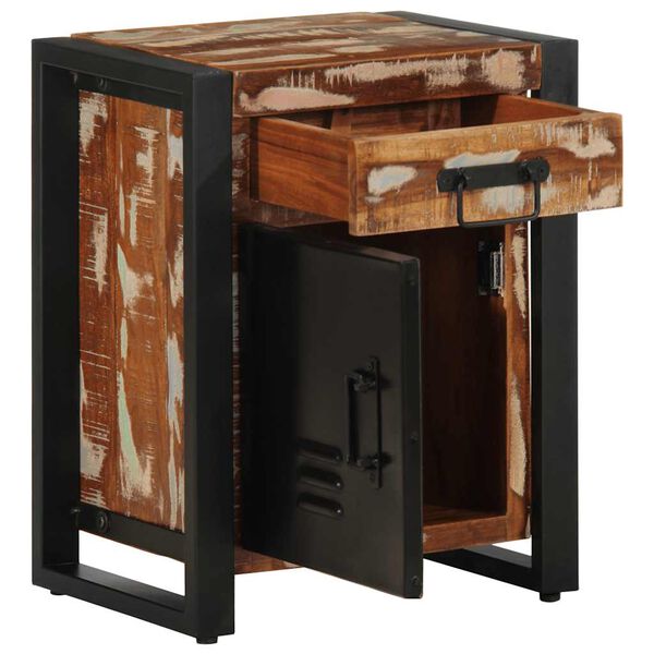 vidaXL Nattbord 2 stk flerfarget grovt heltre mangotre