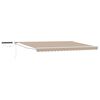 vidaXL Elektrisk Utrekkbar Markise Beige og Hvit 4,5 &times; 3 m