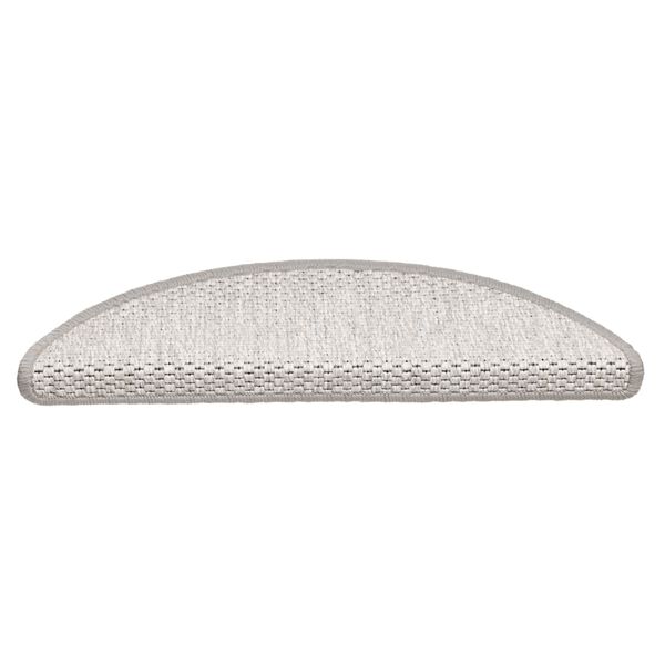 vidaXL Selvklebende trappematter sisal 15 stk 56x17x3 cm platina