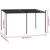 vidaXL Paviljong med uttrekkbart tak 400x300x233 cm antrasitt