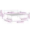 vidaXL Sengestamme med hodegjerde Vokset Brun 200 x 200 cm Massiv furu