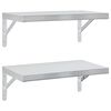 vidaXL Vegghyller 2 stk 50x30 cm s&oslash;lv rustfritt st&aring;l