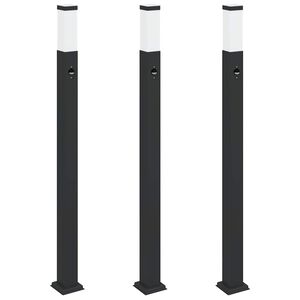 vidaXL Pullertlys med sensor 3 stk 110 cm svart IP44
