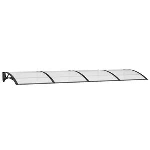 vidaXL Skjermtak svart 350x100 cm polykarbonat