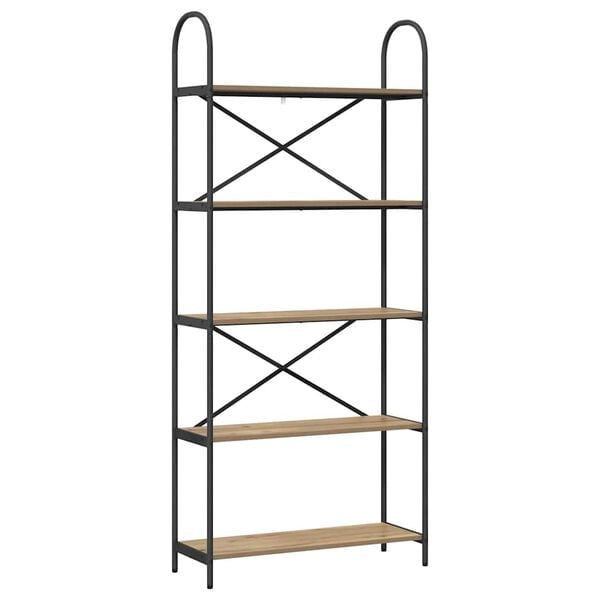 vidaXL Bokhylle Artisan Eik 80 x 30 x 183 cm Konstruert tre