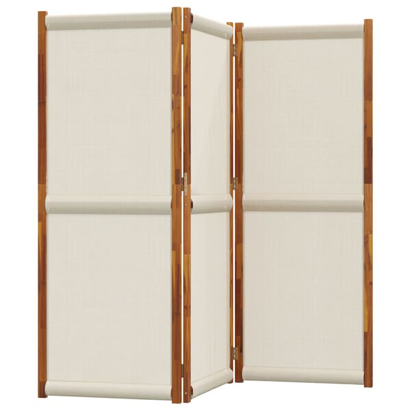 vidaXL Romdeler 3 paneler lysegr&aring; 210x180 cm