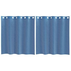 vidaXL Voile gardiner med grommets 2 stk kongebl&aring;